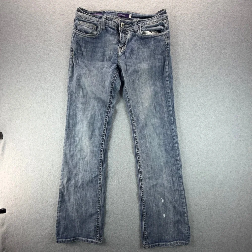 Vigoss New York Boot Jeans Womens 7 Blue Medium Wash Low Rise‎ Bootcut P5038KL